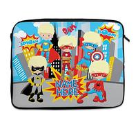 Personalised Superhero Tablet Sleeve Laptop Case Boys iPad Zip Pouch Protective Carry Travel Bag Super Boy Birthday Gift EC050 (Medium 10” - 13.5”)