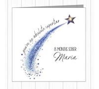 Personalised Superstar Sobriety Card - Congratulations On Staying Sober - One Day At A Time - ODAAT