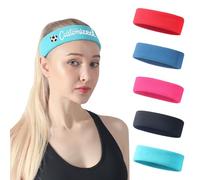 Personalised Sweat Band Headband for Men Women,Custom Embroidery Sports Sweatband with Logo Text(Two Styles) (B)