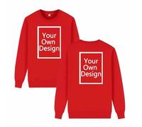 Personalised Sweatshirts Custom Sweatshirt Long Sleeve Tops Pullover Create Your Own Jumpers Winter Sweater Women Printed T Shirts Any Text Photo Image Picture