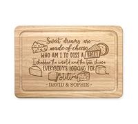 Personalised Sweet Dreams are Made of Cheese Board Rectangular Wooden Chopping Custom Christmas