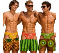 Personalised Swim Shorts for Men, Custom Funny Patriotic Board Shorts Mens | Custom Novelty Mens Beach Shorts,3D Optical Illusion with Fake Briefs,S-3XL Lightweight Quick Dry for Holiday Party Vacation