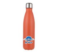 Personalised Swimmer theme, Sports gift, Swimming Lover Gift, 500 ML Double Walled Insulated Stainless Steel Bottle. (Matt Orange)