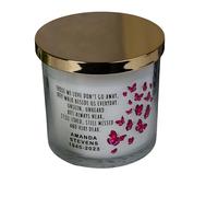 Personalised Sympathy Condolence Bereavement Memorial Gift Remembrance Candle with Butterflies