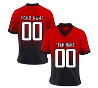 Personalised T Shirt Boys and Girls V Neck Short Sleeve Custom Personal Name Digital DIY Customized Football Basketball Team Training Kids Teenager Tops Age 1-13 Years (Red, 3-4 Years)