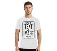 Personalised T-Shirt - Custom Name Text Logo Photo - Handmade Unisex Printed Front Design - Create Your Own Summer Tee(XXXL, White)