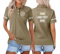 Personalised T-Shirt - Custom Polo Shirts Short Sleeve Tops for Women, Design Your Any Logo & Text for Workwear Company Uniforms Event Stag