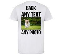 Personalised T-Shirt | Customisable with Any Text Any Photo or Logo | Unisex Design | Ideal for Men, Women, & Kids | for Birthday, Christmas, Workwear | 100% Cotton White X-Large (XL)