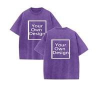 Personalised T-Shirt Design Your Own Custom T Shirt with Logo Image Text Unisex Design I for Men Women Plus Size 100% Cotton Retro Vintage Short Sleeve for Party Duplex Print Front Back