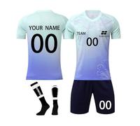 Personalised T Shirt UK,Personalised Gifts for Men,Personalised England Style Kit Football Shirt, Football Kits for Girls and Boys Personalised Gift for Children Kids Playwear,C3