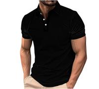 Personalised T-Shirts for Men Short Sleeve Blouse Collared Customised T Shirt Pullover Blouses Printed Plus Size T Shirts Any Text Photo Image Picture Black