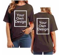 Personalised T Shirts for Women Men Plus Size Summer Tops Custom T Shirts Photos&Text Printed Front and Back Create Your Own Short Sleeve Funny Tee Top Best s for Families Couples Friends XL