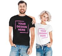 Personalised T-Shirts Upload Photos and Text Digital Print Toxic Free Vegan Inks - Eco Friendly Packaging Same Day Dispatch XL White