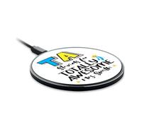 Personalised TA Stands For Totally Awesome, Teaching Assistant Gift, 15W Fast Charging, Type-C, Compatible with iPhone and Android.