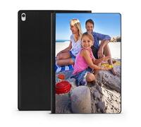 Personalised Tablet Case Cover Compatible with iPad 10.2-7th Gen - 9.7 inch (2018) Custom Leather Flip Case Any Photo Printed Four Photos Collage Photos