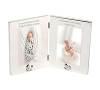Personalised Tabletop Baby/Child's Keepsake 4"x 6" Hinged Double Photo Frame - Box - Engraved, Silver, Vintage, Small, Girls, Boys, Christening Gifts, Birthday, Communion, Gifts, Decor