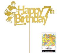 Personalised Tail Whipper Stunt Scooter Glitter Cake Topper - Gold Custom Name Glitter Cake Decoration and Sprinkles - Happy Birthday Decorations - Personalised Toppers for Cakes by Cakeshop