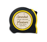 Personalised Tape Measure for Grandad, “Loved Beyond Measure” Engraved DIY Tool Gift, Custom Father’s Day Gift for Grandpa Taid, 5M Retractable Measuring Tape