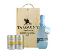 Personalised Tarquin’s Cornish Gin Gift Set with Folkington’s Tonics - 70cl | 42% ABV | Wooden Presentation Box | Luxury Gin Gift for Him or Her