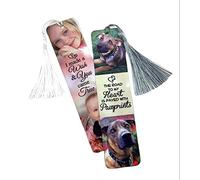 Personalised Tassel Metal Bookmark Any Text/Image Aluminium Metal Bookmark Personalised Bookmarks for Children/Men/Women/Students Best Gift Choice (Piece of one)