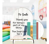 Personalised Teacher Appreciation Plaque with Stands - Laser Cut Thank You Keepsake, Customisable Design, Made from FSC-Certified MDF, Handcrafted in the UK (Mdf Wood 8.5cm x 8.5cm, Part of my story)