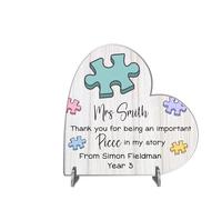 Personalised Teacher Appreciation Plaque with Stands - Thank You Keepsake, Customisable Design, Made from FSC-Certified MDF, Handcrafted in the UK (Acrylic 19cm x 19cm, Piece of my story)