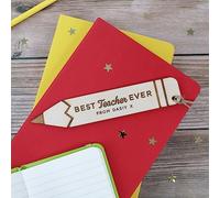 Personalised Teacher Bookmark, Best Teacher Ever, Wooden Pencil Bookmark, Thank You Teacher Gift, End of School Year, Teacher Appreciation Gifts