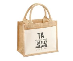 Personalised Teacher Gift - ‘Helping Little Minds Grow’ Custom Name Pencil Case | Floral Book Design Canvas Zip Bag | End of Term Thank You Present for Nursery or School Staff