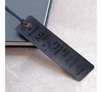 Personalised Teacher Gifts Engraved Leather Bookmark Thank You Gifts Book Marks Teacher Appreciation Gifts for Book Lovers Women Men Teacher Tutor (Blue, Design 1)
