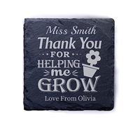 Personalised Teacher Gifts for Women Thank You Teacher Gifts Slate Coasters Teacher Coaster Thank You Coaster Best Teacher Gifts for Women Men Teaching Assistant End of Term Gifts(Design 2)