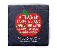 Personalised Teacher Gifts for Women Thank You Teacher Gifts Slate Coasters Teacher Coaster Thank You Coaster Best Teacher Gifts for Women Men Teaching Assistant End of Term Gifts(Design 9)