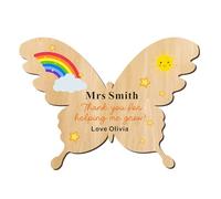 Personalised Teacher Gifts Thank You Gift Custom Wooden Fridge Magnets Gifts with Any Name Thank You Teacher Gifts Best Teacher Gifts for Women Men Tutor Teacher Assistant(Butterfly, Design 1)
