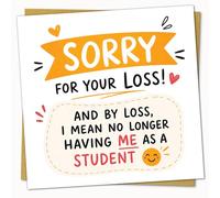 Personalised Teacher Leaving Card - 145x150mm | Funny Teacher Card End of Term | School Teacher Leaving Goodbye Card Teaching Assistant Primary Secondary High School