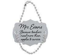 Personalised Teacher Metal Wine Bottle Tag Label End of Term Thank You Gift