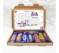 Personalised Teacher Poem summer gift Poem Treat Box Hug in a box, hamper gift, thank you gift (Teacher, Older font - We/Us)