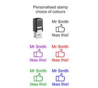 Personalised teacher Stamp Mr Mrs likes this Praise Reward Motivational Merit
