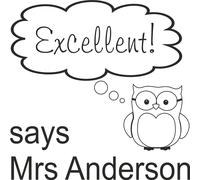 Personalised Teacher Stamp super excellent well done brilliant motivational work