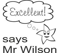 Personalised Teacher Stamp super excellent well done brilliant motivational work