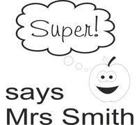 Personalised Teacher Stamp super excellent well done brilliant motivational work