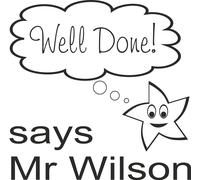 Personalised Teacher Stamp super excellent well done brilliant motivational work