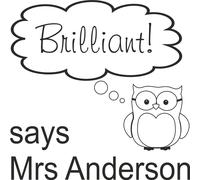Personalised Teacher Stamp super excellent well done brilliant motivational work