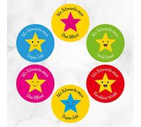 Personalised Teacher Stickers - Superstars - Pack of 96. Self-Adhesive, Classroom, School, Headteacher, Pupils, Good Behaviour, Rewards, Motivational.