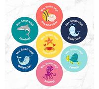 Personalised Teacher Stickers - Under The Sea - Pack of 70