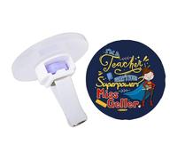 Personalised Teachers Present Idea - I am a teacher What's your superpower ANY NAME inspired Air Vent Clip, Air Freshener Clips Interior Car Accessories Decoration. (Round, One Size)