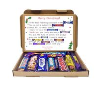 Personalised Teaching Assistant Poem Christmas End of Term Thank you gift Treat Box Hug in a box, hamper thank you gift - Teaching Assistant From Me