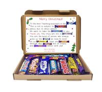 Personalised Teaching Assistant Poem Christmas End of Term Thank you gift Treat Box Hug in a box, hamper thank you gift - Teaching Assistant From Us