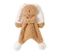 Personalised Teddy Bear Bunny,Customised Bunny Stuffed Animal for Babies with Embroidered Child's Name, Handmade Custom Plush Rabbit Toy for Girl Boy (E)