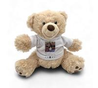 PERSONALISED Teddy Bear Music Player Design Custom PHOTO & Track Title Soft Plush Musical Teddy Print Unique Gift
