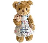 Personalised Teddy Bear Traditional Jointed Bear Baby's 1st Birthday Christening Teddy Bridesmaid Flower Girl New Baby Keepsake Unicorn Dress