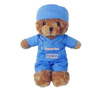 Personalised Teddy Bear with Custom Text/Blessing, Bear Stuffed Animal Plush as Nurse Gift/Doctor Gift for Women/Men, Personalised Gift for Nurse/Doctor/Medical Student Graduation (8IN-Doctor 4)